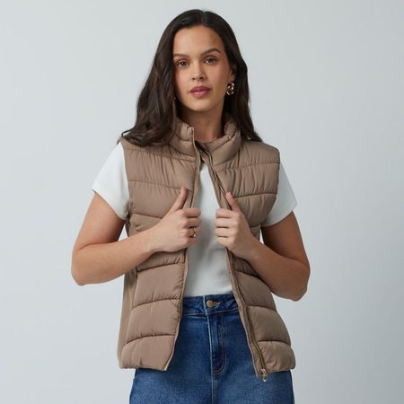 Chaleco Mujer Mix Malabar BEIGE XL