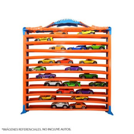 Pista Y Rack Guarda Autos Hot Wheels