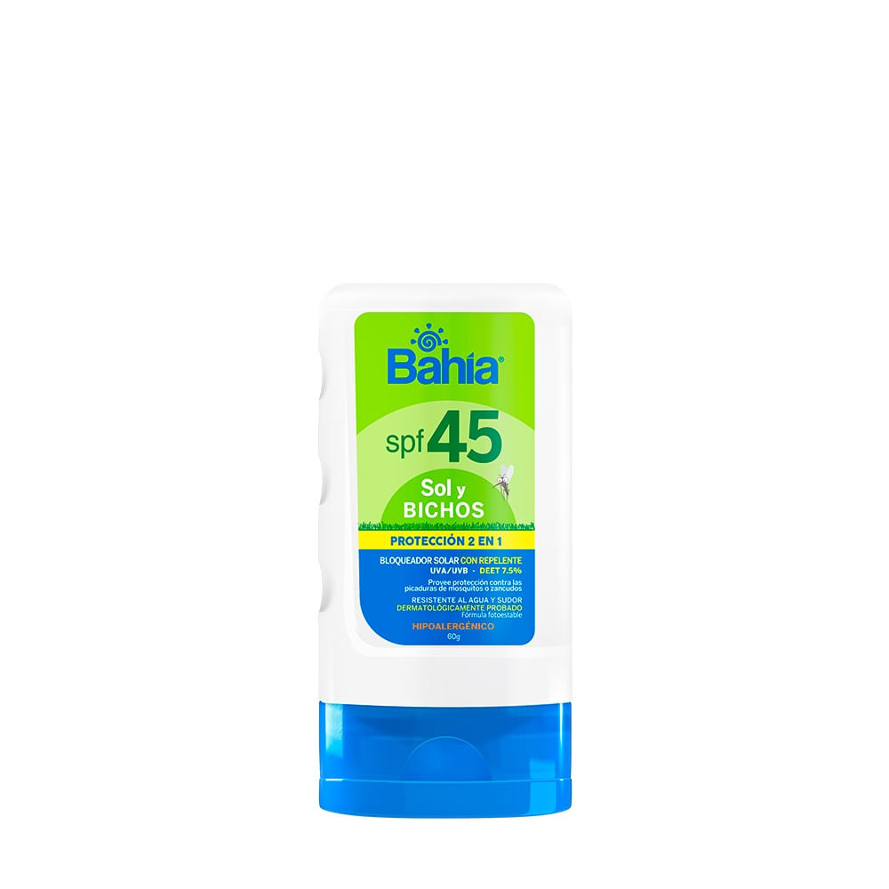 Bloqueador BAHIA Sol y Bichos SPF45 Frasco 60g