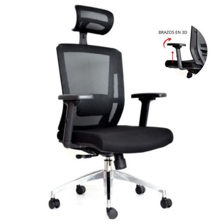 Silla De Oficina Presidente Delphi II BA Negro möbelArt