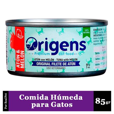 Comida Húmeda para Gato Origens Filete Atún con Melón 85gr