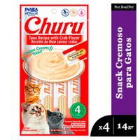 Snack Cremoso Gato Churu Atún y Cangrejo 1 sobre x 4 tubos