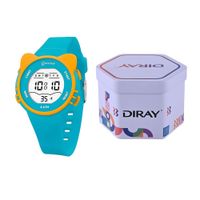Reloj digital de silicona para niñas modelo Kitty celeste