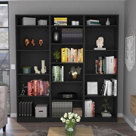 Combo Home 2 Estantes 4 Repisas + Estante 5 Repisas + 3 Complemento - Wengue