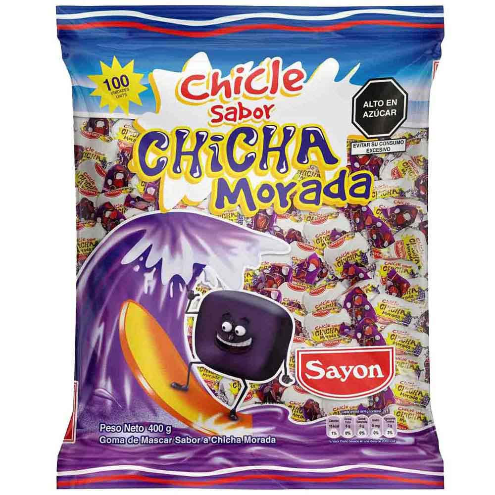 Goma de Mascar Sabor a Chicha Morada SAYÓN Bolsa 400g