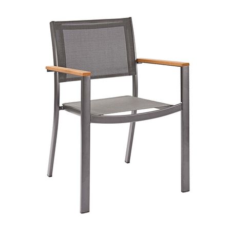 Silla de Terraza Naterial Oris Gris de Aluminio y Textileno