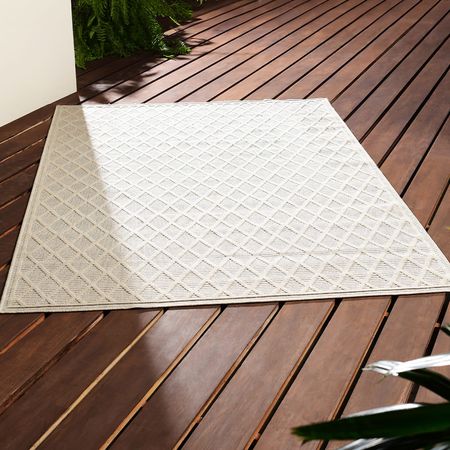 Alfombra de exterior Cuadros Gris 160x230cm Orange