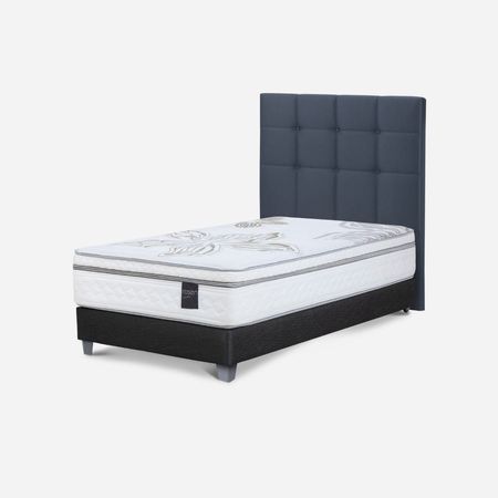 Box Tarima Art 4 1.5 Plazas Respaldo Issey Azul