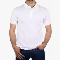 Polo Cuello Camisero Manga Corta Blanco XXL