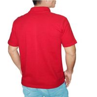 Polo Cuello Camisero Manga Corta Rojo XXL