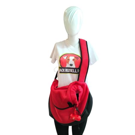 BOLSO CRUZADO TRANSPORTADOR DE MASCOTAS PERROS Y GATOS ROJO TALLA L MYO2903201514