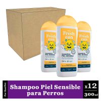 Pack x12 Shampoo para Perros Fresh Can Piel Sensible 300 ml