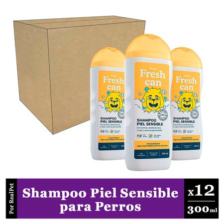 Pack x12 Shampoo para Perros Fresh Can Piel Sensible 300 ml