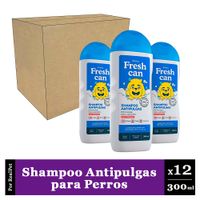 Pack x12 Shampoo para Perros Fresh Can Antipulgas 300 ml