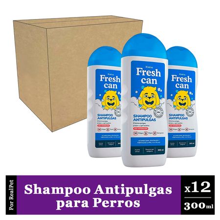 Pack x12 Shampoo para Perros Fresh Can Antipulgas 300 ml