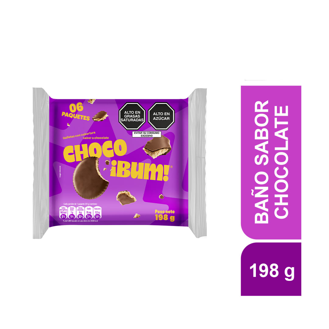 Galleta CHOCOBUM Empaque 33g Paquete 6un