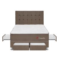 Dormitorio 4 Cajones FORLI Capella 2 Plazas + 2 Almohadas Viscoelásticas + Protector