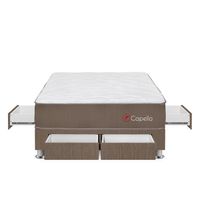 Cama Box Tarima 4 Cajones FORLI Capella 2 Plazas + 2 Almohadas + Protector