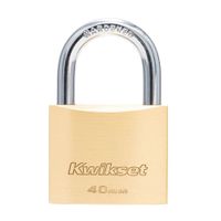 Candado con llave de Bronce Kwikset Modelo Standard 40mm con Grillete en Plata