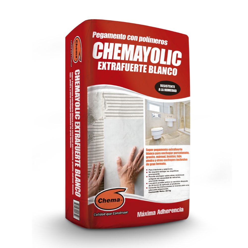 Pegamento Chema Chemayolic Extrafuerte Blanco 25kg