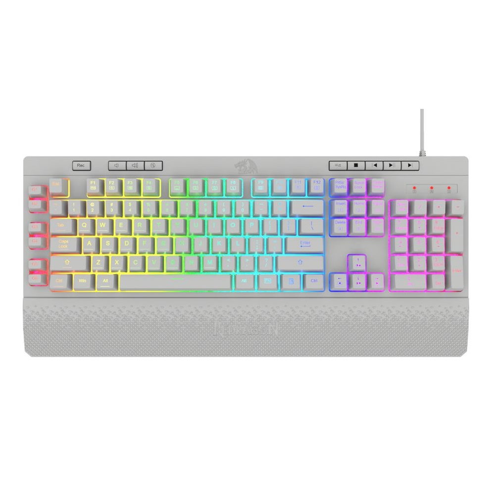 Teclado Redragon Shiva K512 RGB Semi-Mecánico Español Blanco