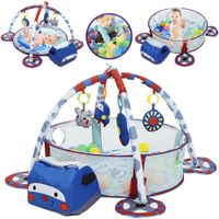 Gimnasio de Bebe Didáctico 3 en 1 con Pelotas Robot Azul