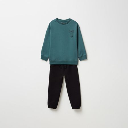 Conjunto Felpa Sfera Niño Verde Medio 7