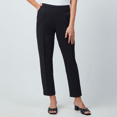 Pantalón Mujer Ponti Zafin  NEGRO L