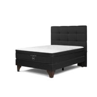 Dormitorio Europeo Tempo 2 Plazas + Respaldo Issey + 2 Almohadas