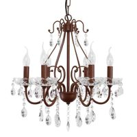 Lámpara De Techo Roman 6 Luces Marron