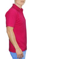 Polo Cuello Camisero Manga Corta Fucsia S