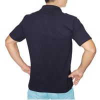 Polo Cuello Camisero Manga Corta Azul Marino XL