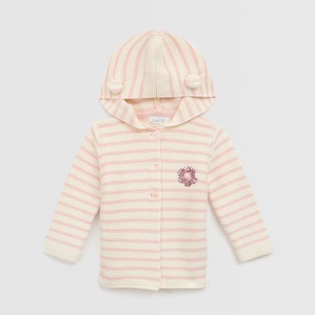 Chompa Para Bebe Niña Baby Circus Card Hood Rosado Talla 36M