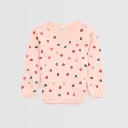 Chompa Para Bebe Niña Baby Circus Dots Lurex Rosado Talla 18M