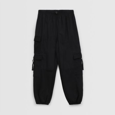 Pantalon De Buzo Para Teen Niña Zubito Cargo Tik Tok Negro Talla 16X