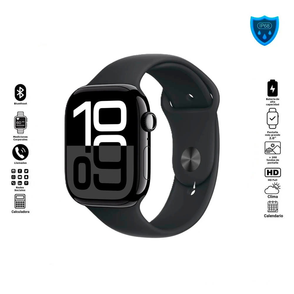 Smartwatch T900 Pro Max Negro Serie 10 Evo