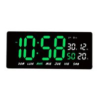 Reloj Digital de Pared o Escritorio Electrónico Verde  37VR09