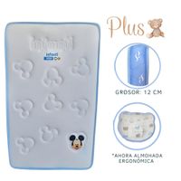 Colchón Plus para Bebé bordes Celeste