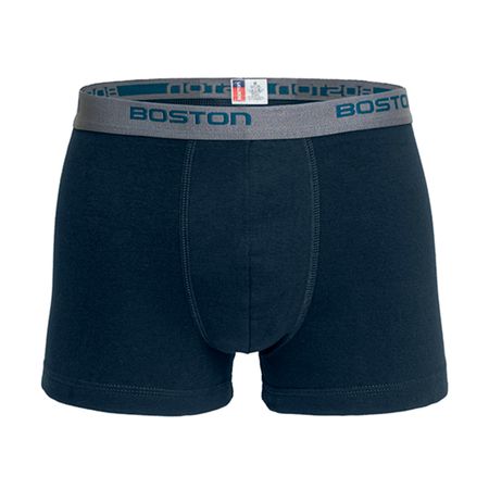Pack X 3 Boxer Corto Rib Licrado Boston Acero PACK X 3 BOXER CORTO BOSTON
