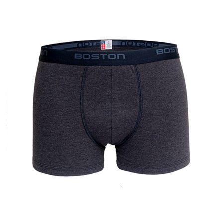 Pack X 3 Boxer Corto Rib Licrado Boston Azul Jaspeado PACK X 3 BOXER CORTO BOSTON