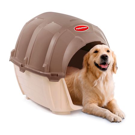 Pet house big Crema/Marrón Polinplast