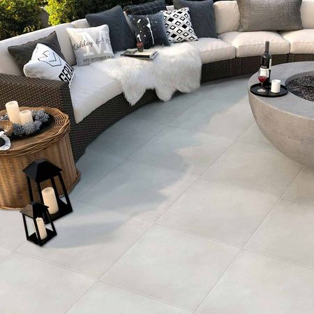 Piso Cerámico Cementicio Gris Celima