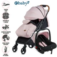 Coche Maleta TRAVEL HAPPY con Porta Bebé Pink