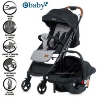 Coche Maleta «TRAVEL HAPPY» con Porta Bebé Black