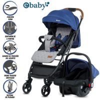 Coche Maleta «TRAVEL HAPPY» con Porta Bebé Blue