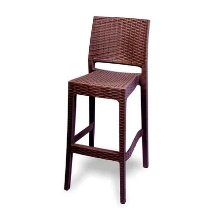 Silla de Bar Plástica Reyplast Tavarúa Ratán Marrón 48x49x106 cm