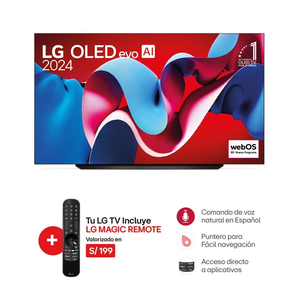 Televisor LG 83" OLED83C4PSA.AWF 4K OLED WebOS Negro