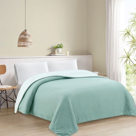 Frazada OI25 Polar Fleece Verde 1.5 Plazas