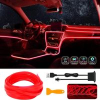 Luz Led Para El Interior Del Auto Rojo  68ROJ05