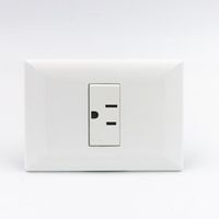 TOMACORRIENTE SIMPLE AMERICANO  SINTHESI S22 PLACA BLANCA Y DADO BLANCO
